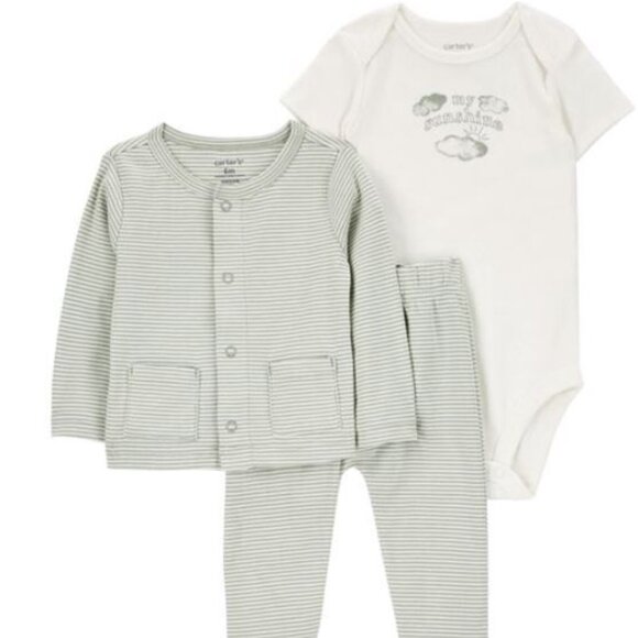 NWT Carter's Baby 3-Piece Little Cardigan Set - Picture 1 of 6